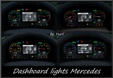 Мод Подсветка приборной панели Mercedes версия 1.1 для Euro Truck Simulator 2 (v1.36.x, - 1.41.x)