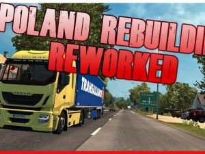 Карту Poland Rebuilding Reworked версия 2.1 для Euro Truck Simulator 2 (v1.30.x)