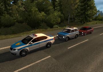 Мод Полицейские машины для карты «Великая степь» v1.0 для Euro Truck Simulator 2 (v1.30.x, - 1.35.x)