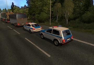 Мод Полицейские машины для карты «Великая степь» v1.0 для Euro Truck Simulator 2 (v1.30.x, - 1.35.x)