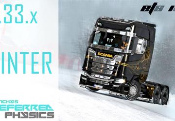 Мод Preferred Winter Physics версия 1.3 для Euro Truck Simulator 2 (v1.33.x)