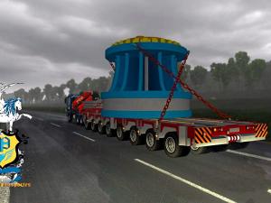 Мод Прицеп негабаритного груза турбины «Pegasus» v23.08.17 для Euro Truck Simulator 2 (v1.28)