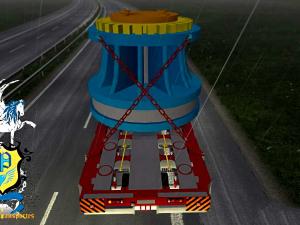 Мод Прицеп негабаритного груза турбины «Pegasus» v23.08.17 для Euro Truck Simulator 2 (v1.28)