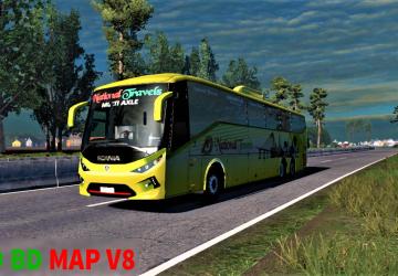 Карту Pro-BD Map версия 8.0 для Euro Truck Simulator 2 (v1.35.x)