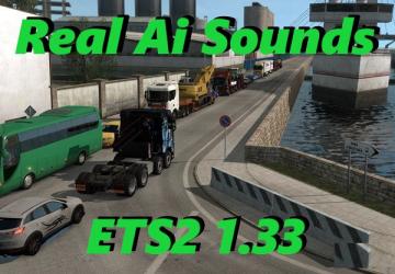 Мод Real AI Traffic Engine Sounds версия 1.1 для Euro Truck Simulator 2 (v1.33.x)
