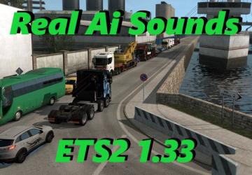 Мод Real AI Traffic Engine Sounds версия 1.2 для Euro Truck Simulator 2 (v1.32.x, 1.33.x)