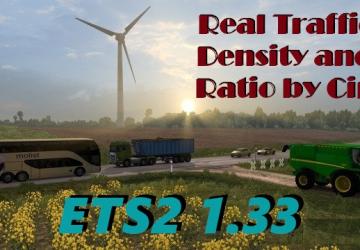 Мод Плотность и интенсивность трафика версия 1.33g для Euro Truck Simulator 2 (v1.33.x)