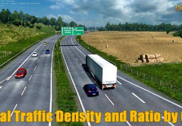 Мод Плотность и интенсивность трафика версия 1.49 для Euro Truck Simulator 2 (v1.49.x)