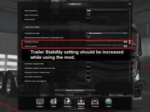 Мод Realistic Physics Mod версия 5.1 для Euro Truck Simulator 2 (v1.28.x)