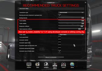 Мод Realistic Physics Mod версия 6.0 для Euro Truck Simulator 2 (v1.35.x, 1.36.x)