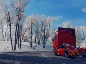 Мод Реалистичная зима версия 1.0 для Euro Truck Simulator 2 (v1.24.x - 1.26.x)