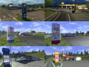 Мод Реальные логотипы АЗС версия 1.0 для Euro Truck Simulator 2 (v1.28.x, 1.30.x)