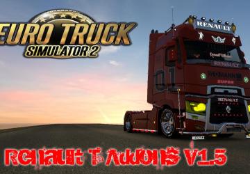Мод Renault T Addons версия 1.5 для Euro Truck Simulator 2 (v1.35.x, 1.36.x)