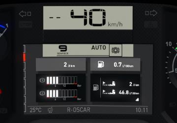 Мод Renault T Realistic Dashboard Computer версия 1.0 для Euro Truck Simulator 2 (v1.35.x, 1.36.x)
