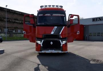 Мод Renault T Truck Door Animation версия 1.0 для Euro Truck Simulator 2 (v1.40.x)