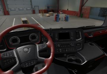 Мод Scania 2016 Black-Red interior версия 2.0 для Euro Truck Simulator 2 (v1.44-1.46)