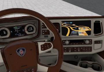 Мод Scania 2016 Leather interior версия 1.0 для Euro Truck Simulator 2 (v1.43.x, 1.44.x)