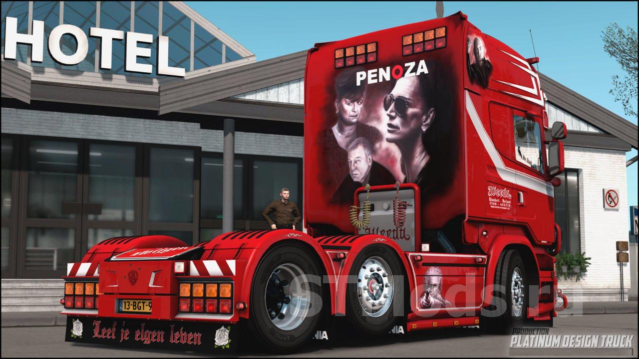 Скачать мод Scania R450 ‘weeda Penoza” версия 52 для Euro Truck Simulator 2 V144x 145x