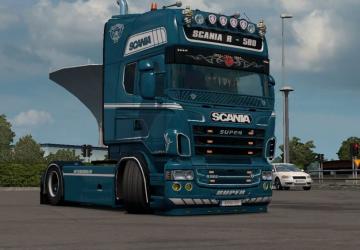 Мод Scania R580 Skin for Scania RJL версия 1.0 для Euro Truck Simulator 2 (v1.36.x)