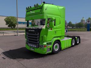 Мод Scania R620 Bring версия 3.0 для Euro Truck Simulator 2 (v1.27.x)