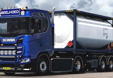 Мод Scania S450 Geelhoed версия 1.0 для Euro Truck Simulator 2 (v1.39.x)