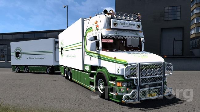 Scania T500 Tandem Patrick vd Hoeven версия 5.0 для Euro Truck Simulator 2 (v1.55.x)