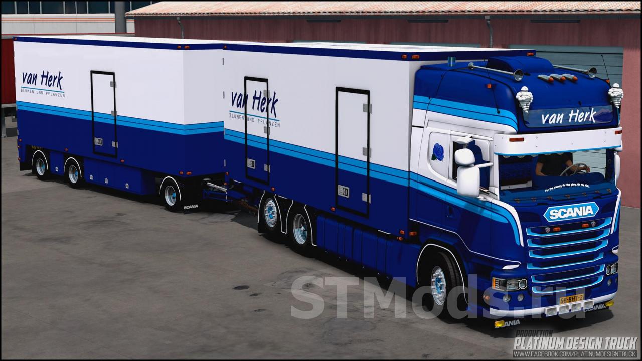 Scania Van Herk версия 16.0 для Euro Truck Simulator 2 (v1.54.x)