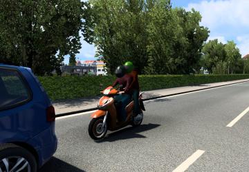 Мод Scooters in traffic версия 1.0 для Euro Truck Simulator 2 (v1.45.x)