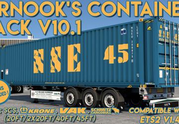 Мод SCS Containers Skin Project версия 10.1 для Euro Truck Simulator 2 (v1.41.x, - 1.43.x)