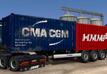 Мод SCS Containers Skin Project версия 17.0 для Euro Truck Simulator 2 (v1.48.x, 1.49.x)