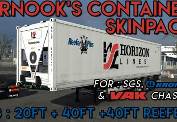 Мод SCS Containers Skin Project версия 3.0 для Euro Truck Simulator 2 (v1.36.x)