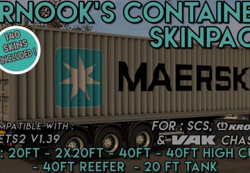 Мод SCS Containers Skin Project версия 6.0 для Euro Truck Simulator 2 (v1.39.x)