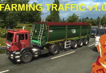 Мод Сельскохозяйственные грузовики и прицепы в трафик v1.0 для Euro Truck Simulator 2 (v1.42.x)