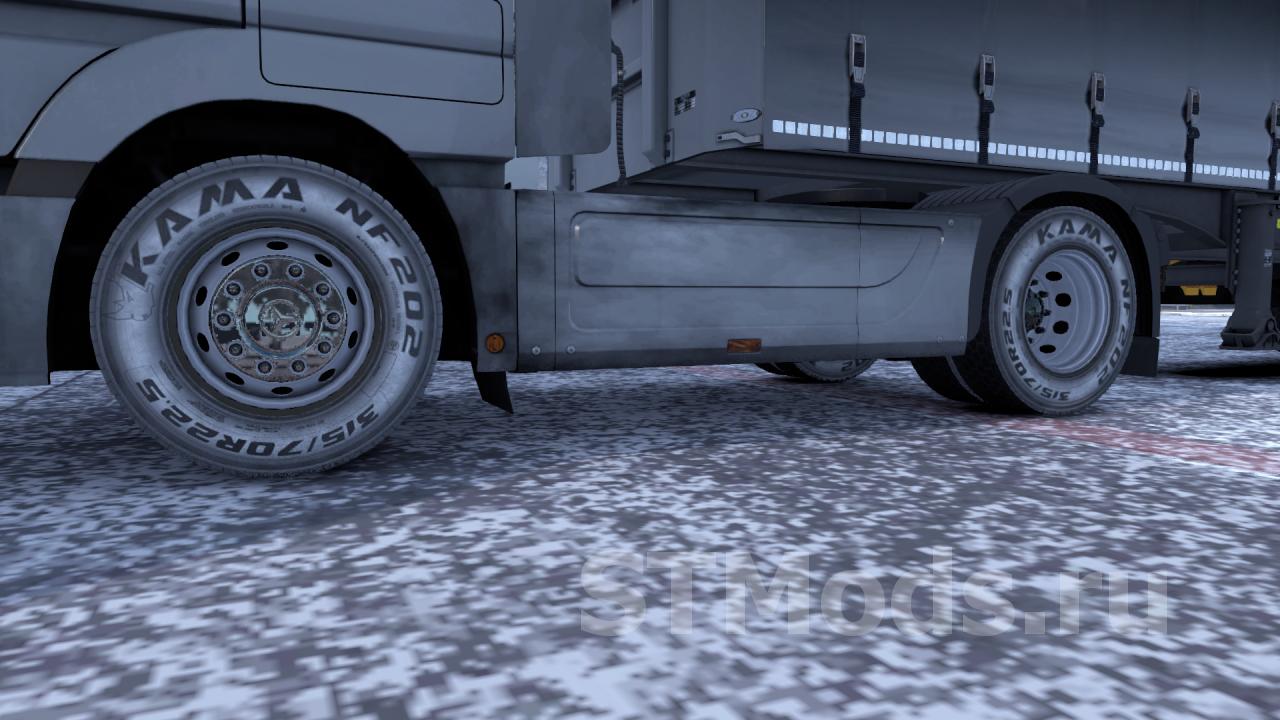 Скачать мод Шины «Кама» для грузовика и трейлера версия 1.0 для Euro Truck  Simulator 2 (v1.35.x)