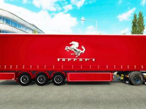 Мод Шторный полуприцеп Ferrari версия 15.12.16 для Euro Truck Simulator 2 (v1.26.2)