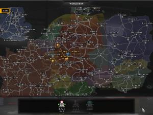 Мод Simple Colored Map версия 1.1 для Euro Truck Simulator 2 (v1.28.x)