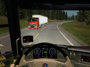 Мод Синяя приборная панель для Scania R и Streamline v1.0 для Euro Truck Simulator 2 (v1.27)