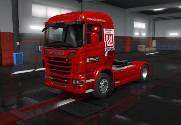 Мод Скин Agat Group для Scania R 2009 версия 1.0 для Euro Truck Simulator 2 (v1.35.x, 1.36.x)