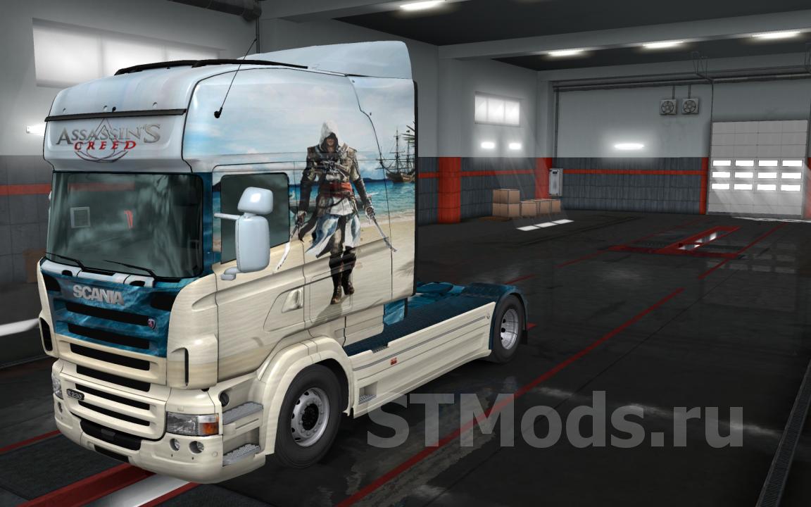 Scania Rs Rjl Longline Assassins Creed Skin Mod Euro