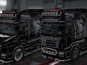 Мод Скин Aston Martin для Scania RS&T версия 2.1.1 для Euro Truck Simulator 2 (v1.28.x, 1.30.x)