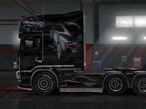Мод Скин Aston Martin для Scania RS&T версия 2.1.1 для Euro Truck Simulator 2 (v1.28.x, 1.30.x)