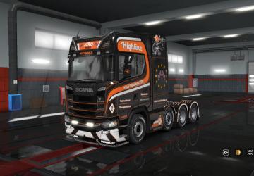 Мод Скин «Axo Haulage LTD» для прицепа и Scania S 2016 v1.0 для Euro Truck Simulator 2 (v1.32.x, 1.33.x)