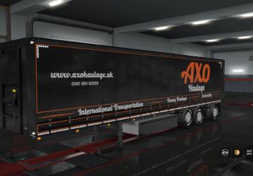 Мод Скин «Axo Haulage LTD» для прицепа и Scania S 2016 v1.0 для Euro Truck Simulator 2 (v1.32.x, 1.33.x)