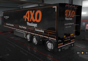 Мод Скин «Axo Haulage LTD» для прицепа и Scania S 2016 v1.0 для Euro Truck Simulator 2 (v1.32.x, 1.33.x)