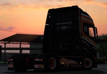 Мод Скин «Axo Haulage Ltd» для Volvo FH 2012 версия 1.0 для Euro Truck Simulator 2 (v1.28.x, - 1.33.x)