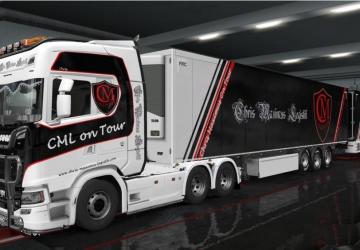 Мод Скин CML для своего прицепа и Scania R и S 2016 NG v1.0.1 для Euro Truck Simulator 2 (v1.32.x, - 1.43.x)