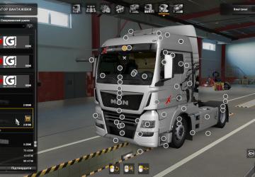 Мод Скин для MAN TGX by Gloover версия 1.0.0 для Euro Truck Simulator 2 (v1.45)