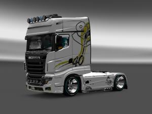 Мод Скин DS для Scania R700 для Euro Truck Simulator 2 (v1.22-1.27х)