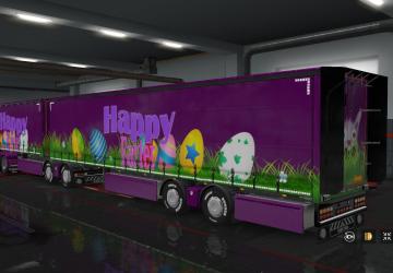 Мод Скин «Easter» для своего прицепа и Scania S 2016 v1.0 для Euro Truck Simulator 2 (v1.32.x, - 1.34.x)