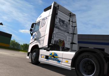 Мод Скин ФК Логістік для Volvo FH16 2012 версия 1.0 для Euro Truck Simulator 2 (v1.31.x, - 1.43.x)